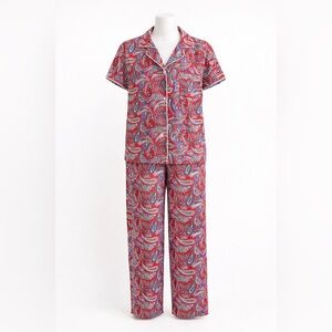 Lauren Ralph Lauren Red and Blue Paisley Pajama Set